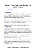Therapy for autism   swing therapy for autistic children