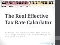 Real Effective Tax Rate Calculator