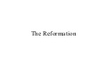 The reformation, part 2