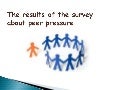 The results of the survey about peer pressure