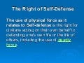 The right of self defense
