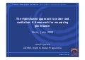 The rights based approach to water and sanitation  a framework for measuring governance
