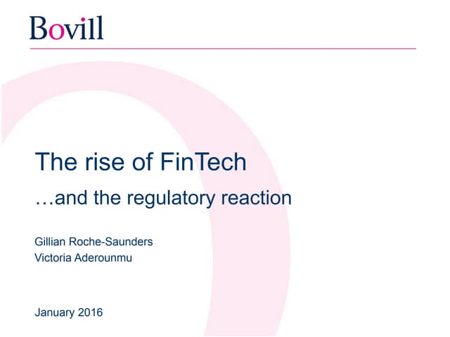 The rise of fin tech presentation
