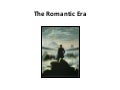 The Romantic Movement