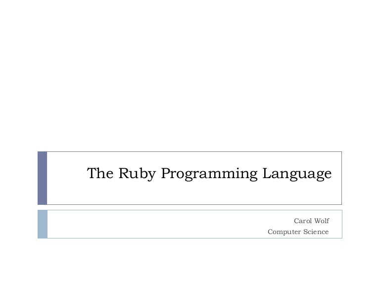 The ruby programming language image.