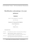  Mémoire : Modélisation de zones urbaines virtuelles
