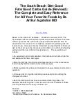 The south beach diet good fats good carbs guide rev   very easy reference