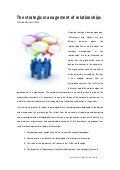 The strategic management of relationships