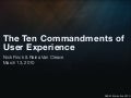 The Ten Commandments Of User Experience