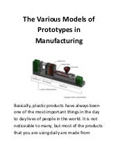 The Various Models of Prototypes in...