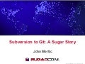 The Virtual Git Summit - Subversion to Git - A Sugar Story