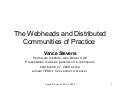 The Webheads And Distributed Communities Of Practice