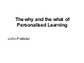 The Why And The What Of Personalised Learning