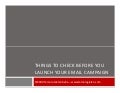 Things To Check Before You Launch Your Email