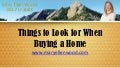 Things to look for when buying a home