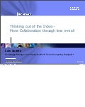 Thinking Out Of The Inbox - More Collaboration Through Less E Mail - Next08