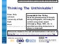 Thinking The Unthinkable: Introduction
