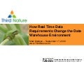 How Real TIme Data Changes the Data Warehouse