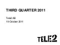 Tele2 - Third quarter 2011