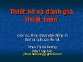 ThiếT Kế Và đáNh Giá ThuậT ToáN