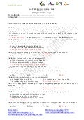 đề Thi thử tốt nghiệp môn sinh