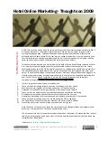 Hotel Online Marketing - Thoughts on 2009