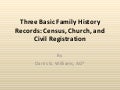 Three Basic Family History Records