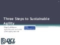 Three steps to sustainable agility