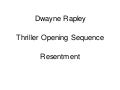 Thriller Opening Sequence Evaluation