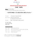 THƯ  MỜI THAM DỰ CHƯƠNG TRÌNH GIỚI THIỆU DỰ ÁN CĂN HỘ CỘNG HÒA PLAZA. Call 0946.40.3880