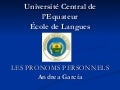 Universidad Central del Ecuador pronombres pers
