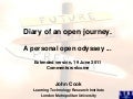 Diary of an open journey. A personal open odyssey ...
