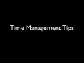 Time management tips