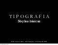 Tipografia - Noções Básicas