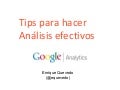 10 Tips para hacer análisis efectivos con Google Analytics