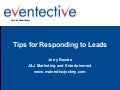 Tips for Responding to Leads