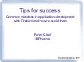 Tips for success: Common mistakes in application development with Firebird and how to avoid them