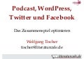 Podcast, WordPress, Twitter und Facebook