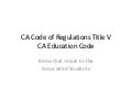 Title v ed code