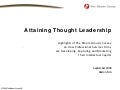 Attaining Thought Leadership