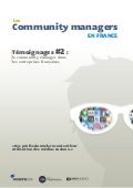 Carnet de témoignages #2 : les community managers dans les entreprises francaises
