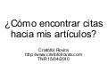 Como encontrar citas a mis articulos