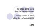 To blog or to wiki
