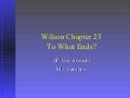 To What Ends