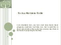 To all mothers to-be