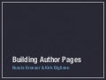Building Author Web Presence