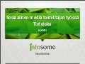 Toimittaja sosiaalisessa mediassa, tietoisku