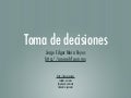 Toma de decisiones
