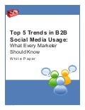 Toolbox.com Top 5 Trends in B2B Social Media Usage: What Every Marketer Should Know