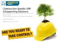 Construction Specific ERP & Supporting Solutions in Thailand